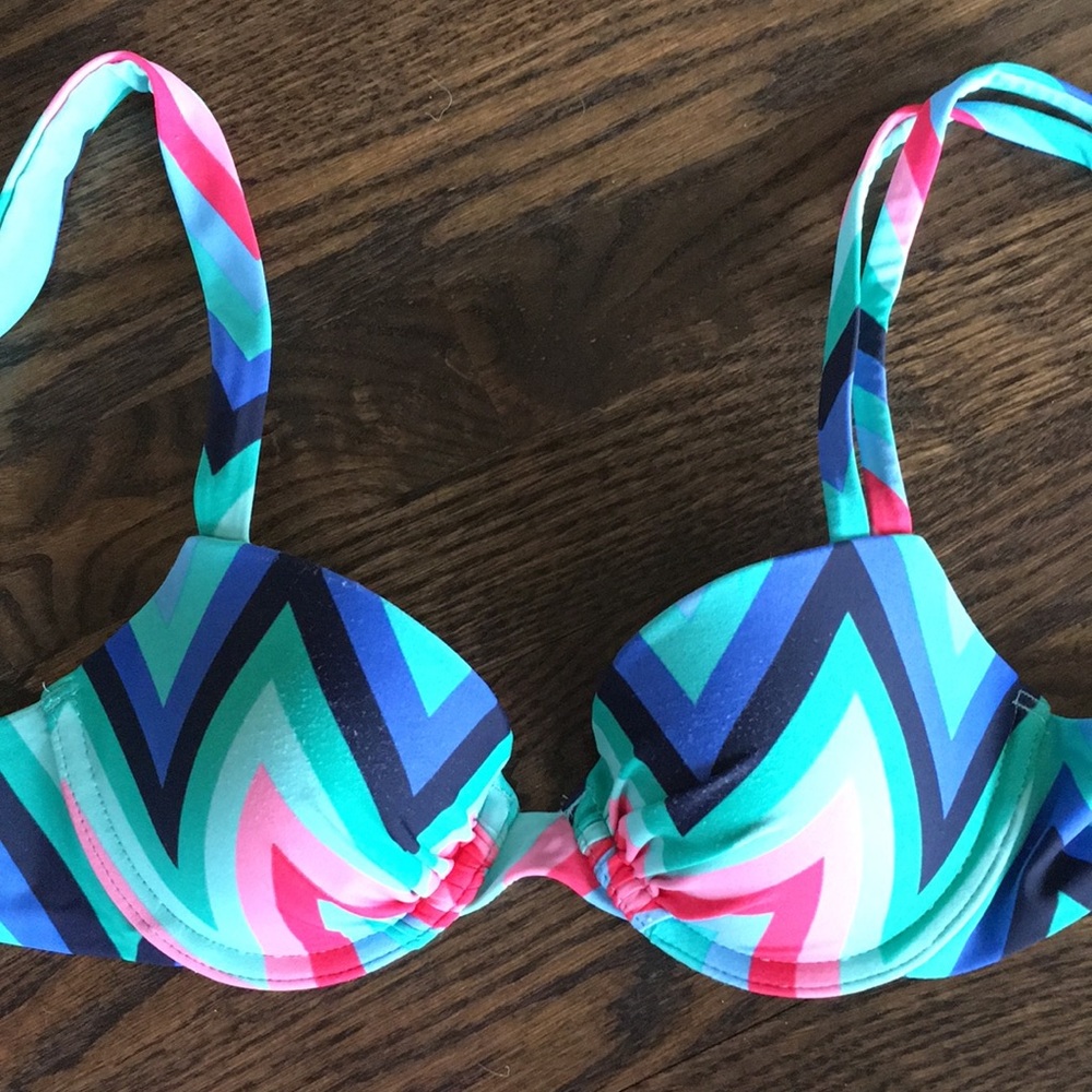 Asymmetrical Strap Chevron Aerie Bikini